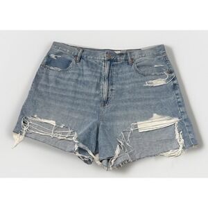 NWT Women's American Eagle‎ Highest Rise 90's Boyfriend Denim Shorts Plus Sz 18